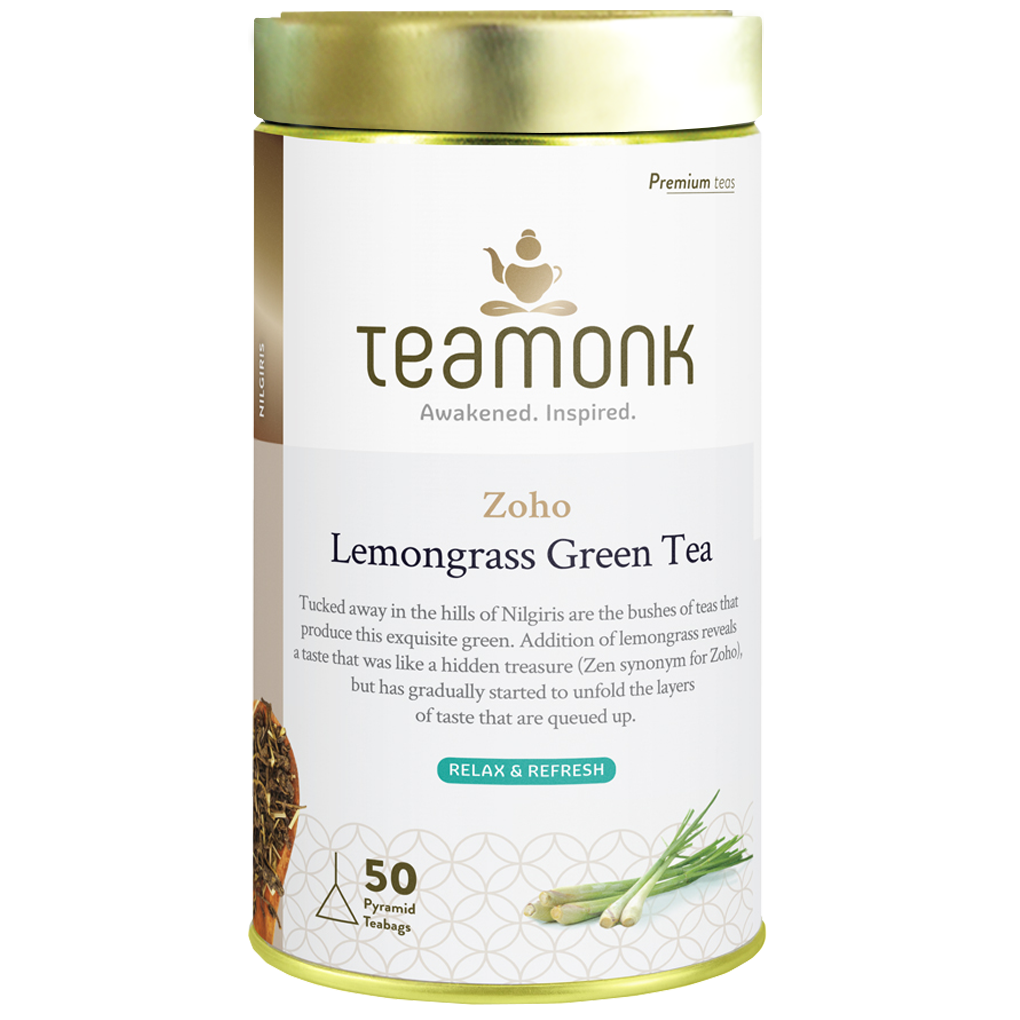 

Teamonk Zoho Nilgiri Lemongrass Green Tea 50 Tea Bags