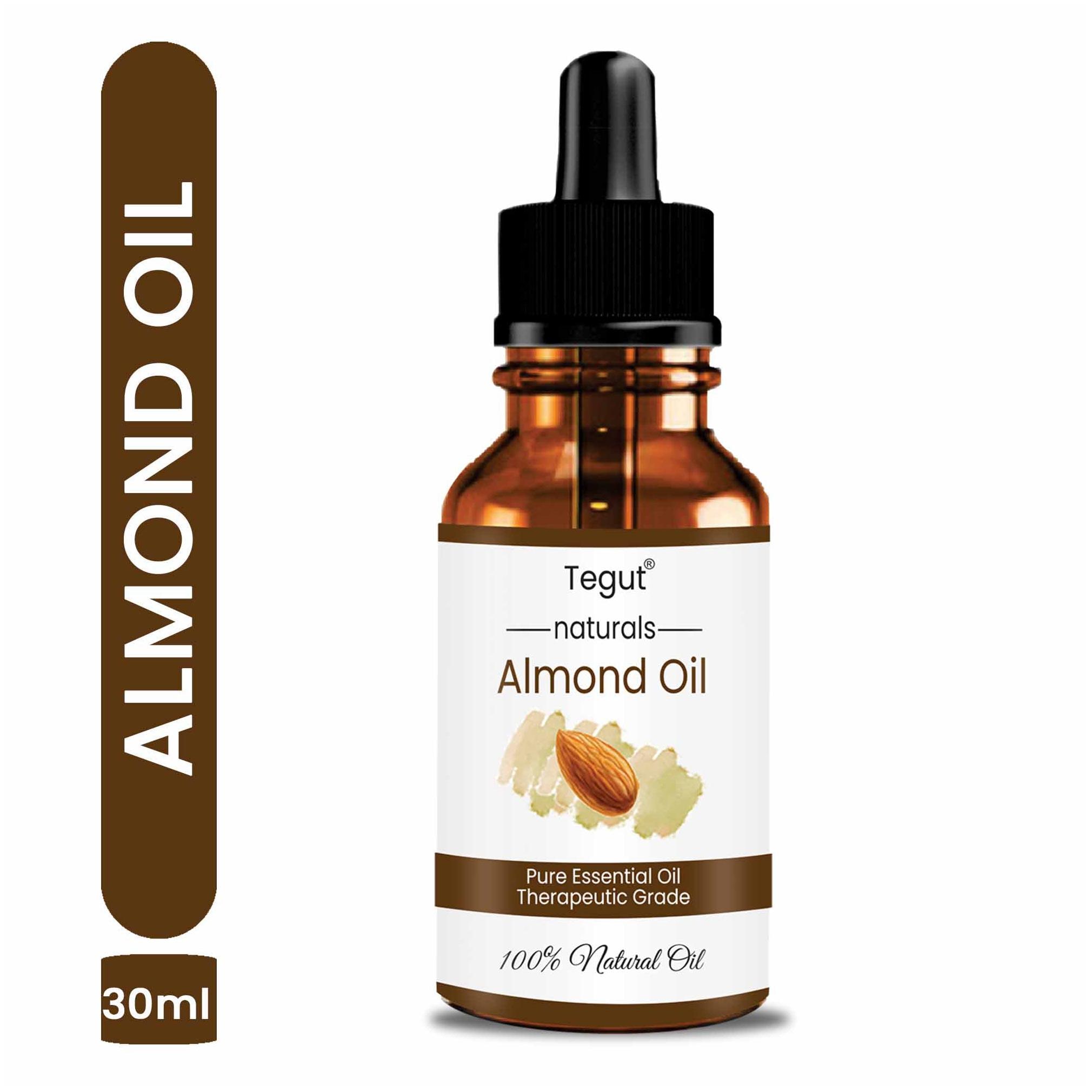 

Tegut Best Almond Oil Cold Pressed Certified Organic (for Hair Skin Face Care Massage) 30 ml (Pack of 1)