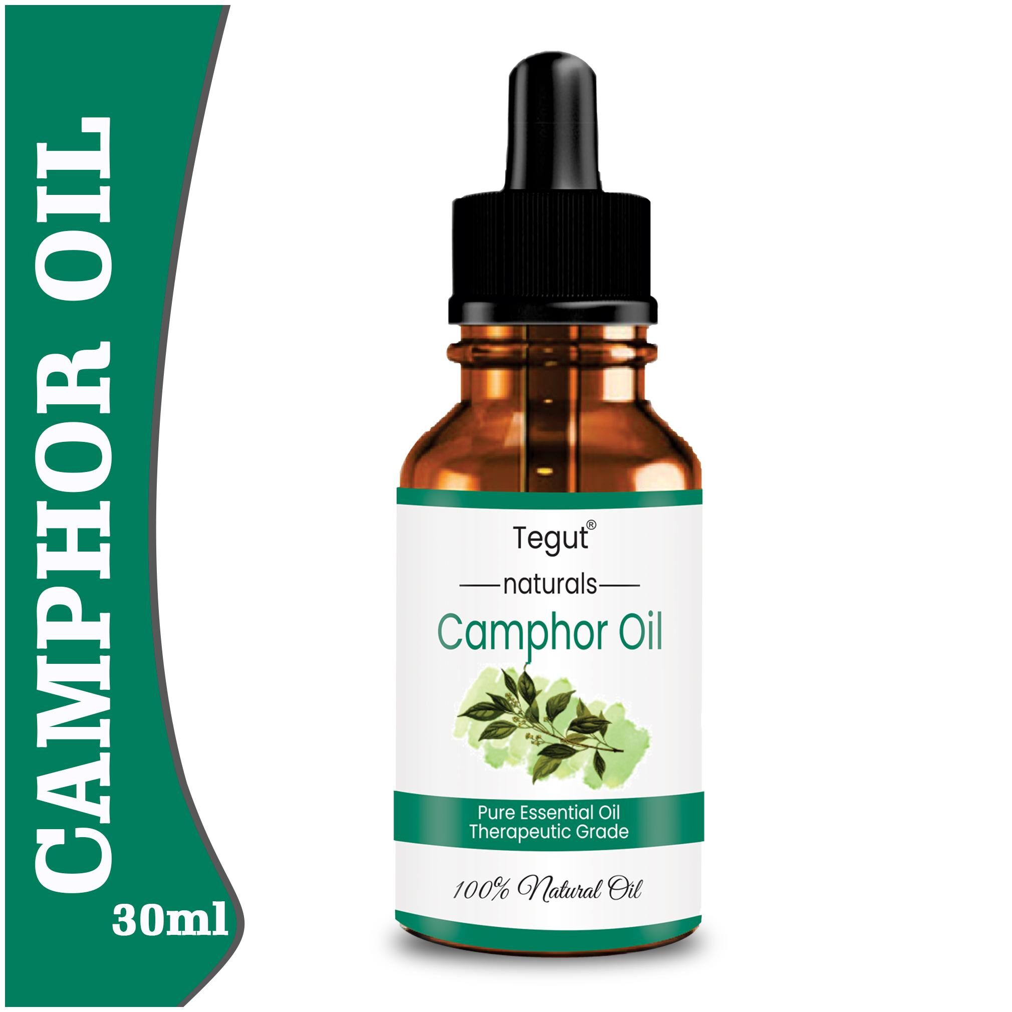 

Tegut Camphor Essential Oil - Pure Natural Therapeutic Grade Oil Therapeutic Grade Oil For Skin Care Hair Care (30 ml) (Pack of 1)