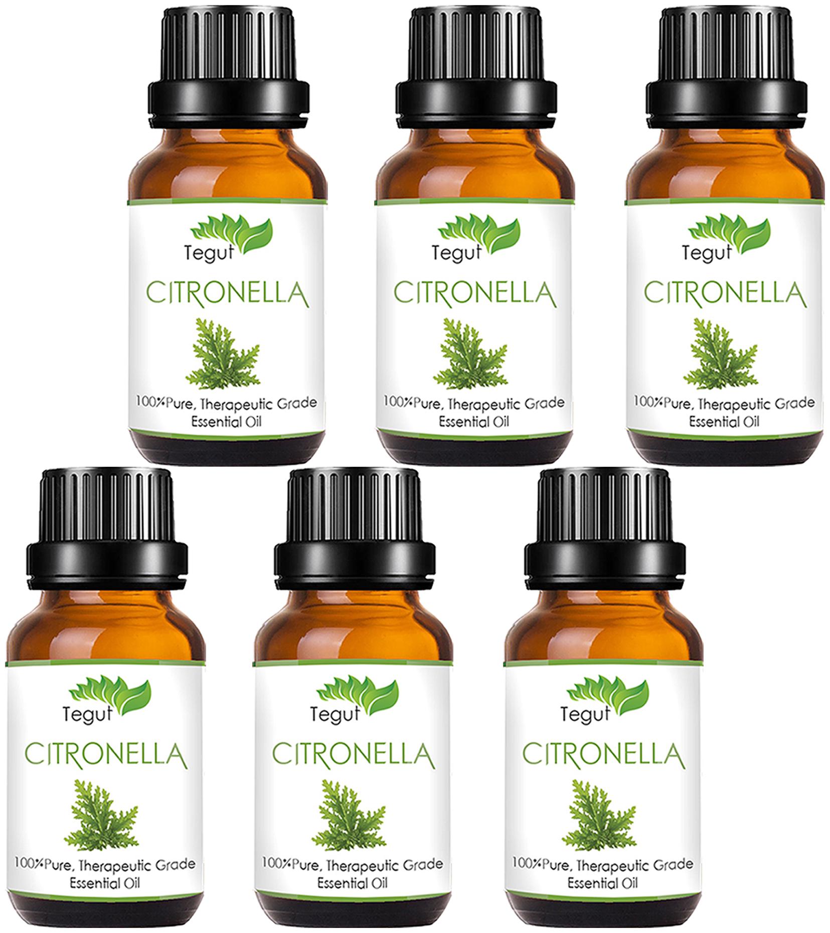 

TEGUT Essential Pure Citronella Essential Oil- (100 Pure and Natural Therapeutic Grade) (30 ml) (Pack of 6)