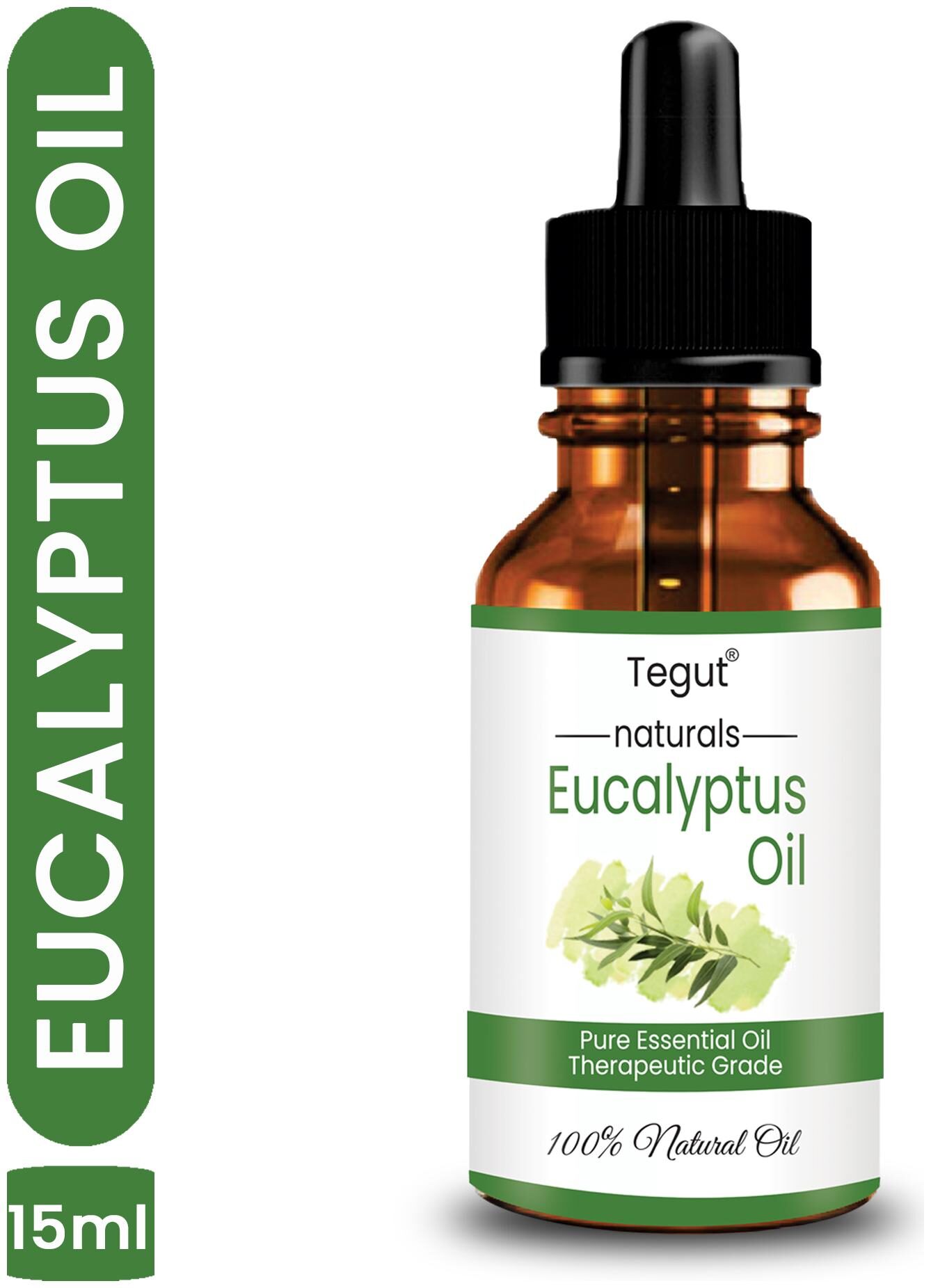 

Tegut Eucalyptus Essential Oil 100 Pure for Congestion Colds Clear Breathing Acne Oily Sensitive Skin -(15 ml) (Pack of 1)