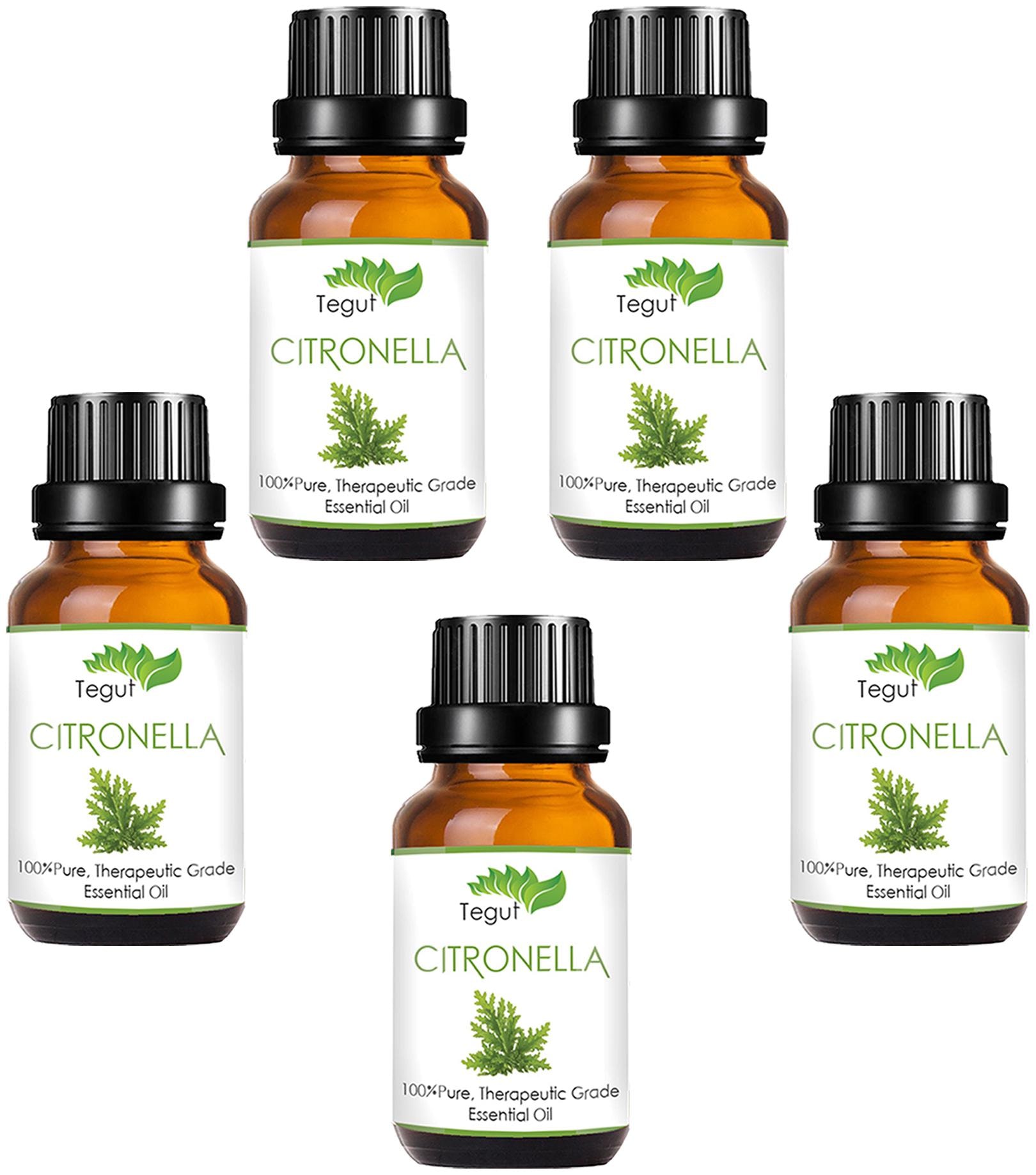 

TEGUT Naturals Citronella Oil 100 Pure Natural Undiluted (30 ml) (Pack of 5)