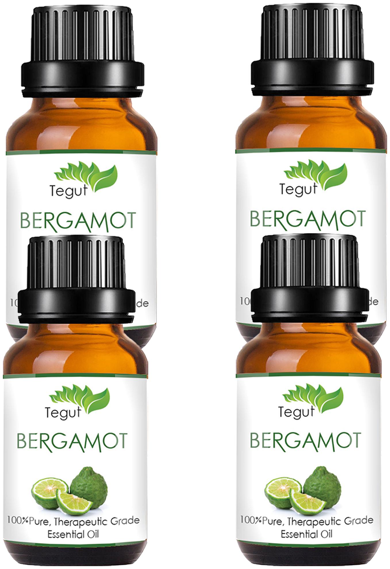 

Tegut Pure Bergamot Essential Oil (Citrus Bergamia) 100 Natural Therapeutic Grade Steam Distilled (10 ml) (Pack Of 4)