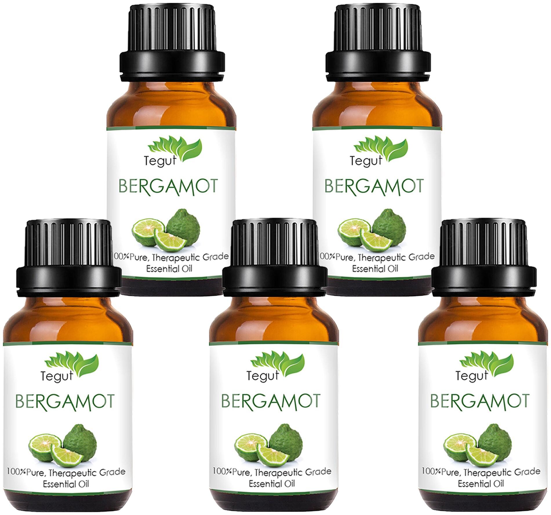 

Tegut Pure Bergamot Essential Oil (Citrus Bergamia) 100 Natural Therapeutic Grade Steam Distilled (20 ml) (Pack Of 5)