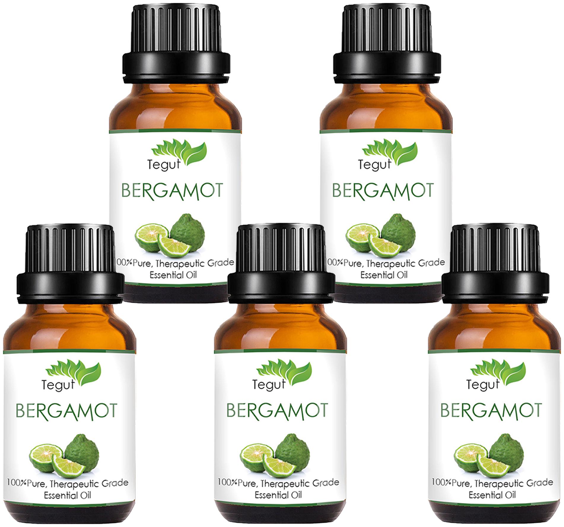 

Tegut Pure Bergamot Essential Oil (Citrus Bergamia) 100 Natural Therapeutic Grade Steam Distilled (25 ml) (Pack Of 5)