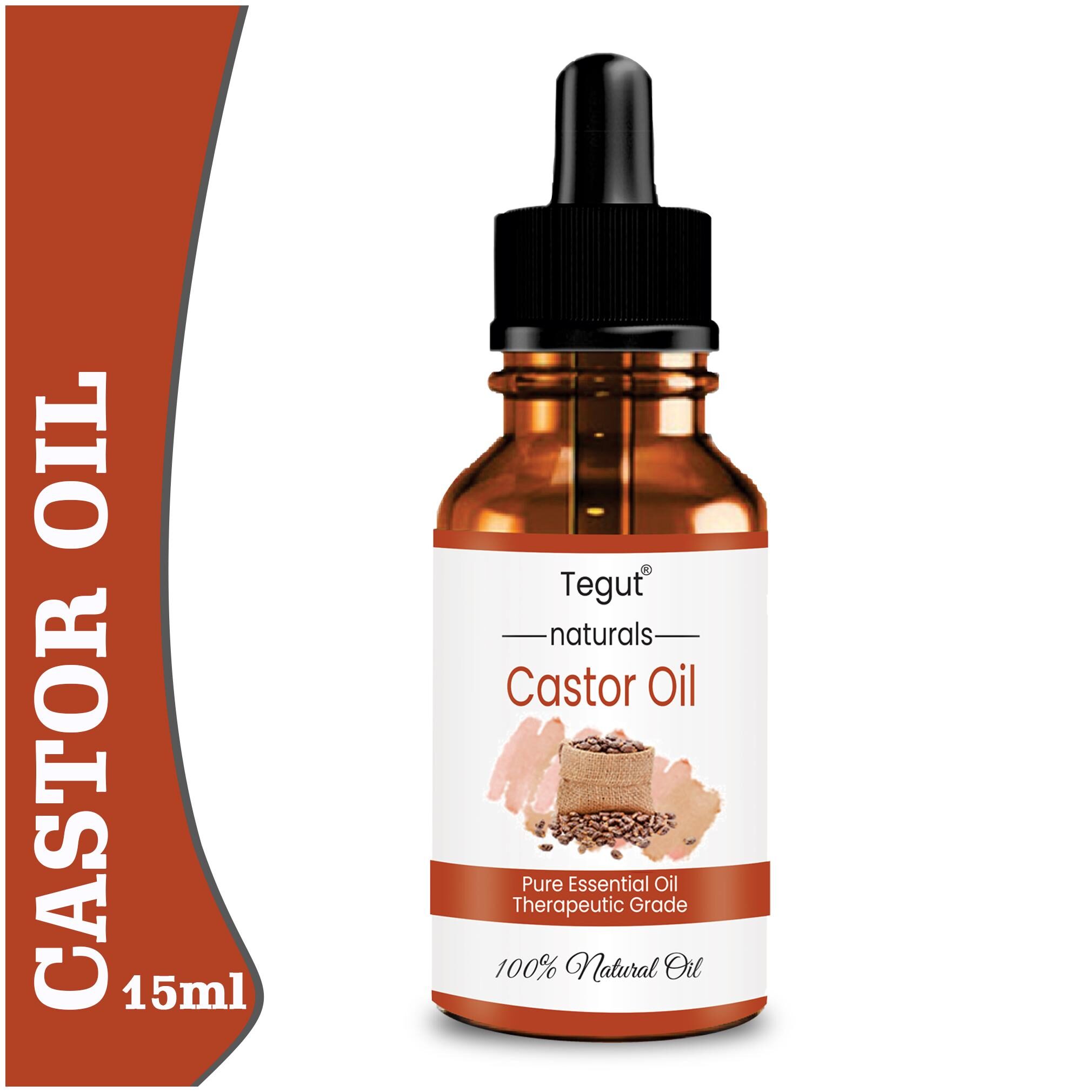 

Tegut Pure Castor Oil - Cold Pressed - For Stronger Hair Skin Nails -15 ml (Pack of 1)