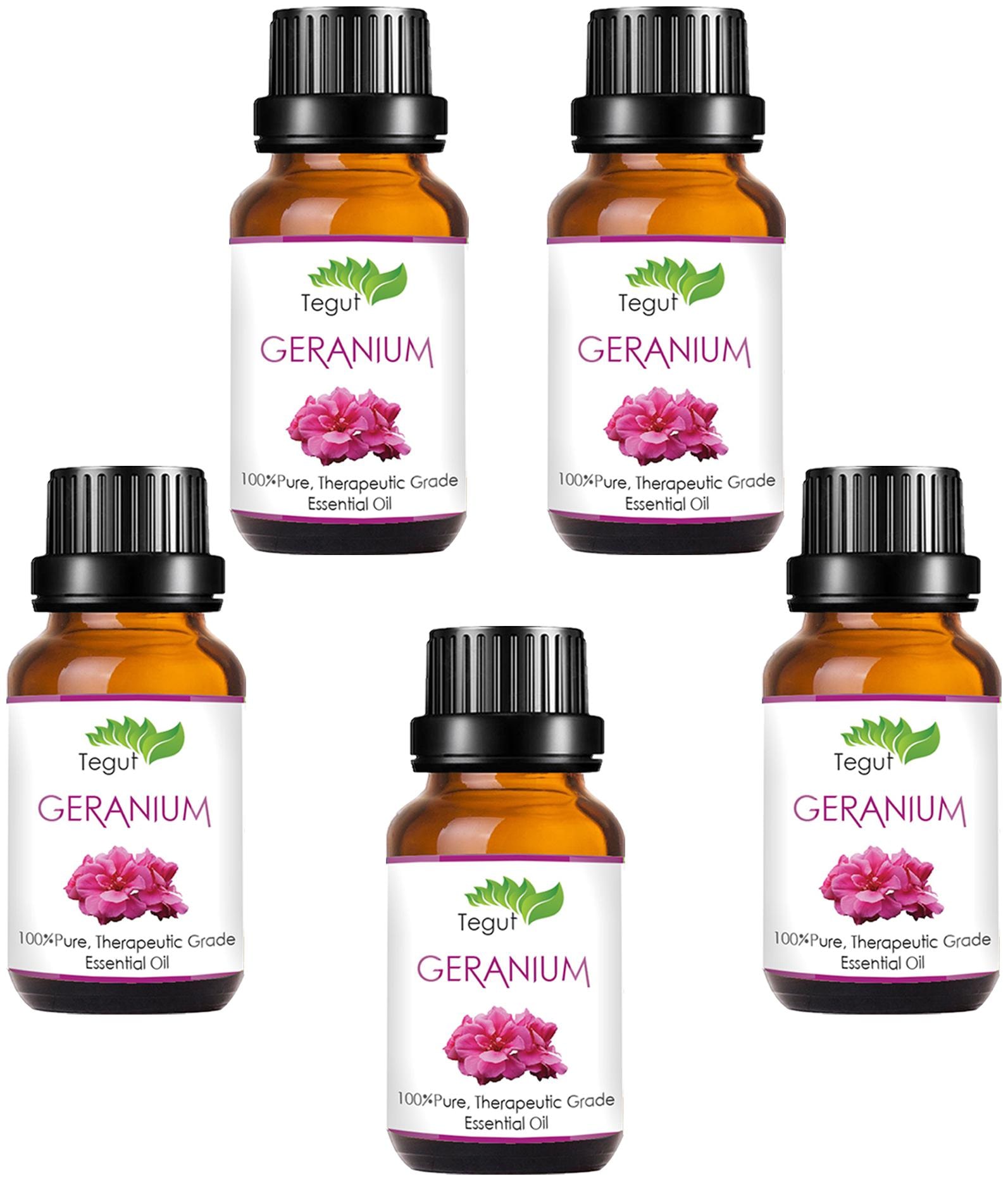 

Tegut Pure Geranium Essential Oil (10 ml) (Pack Of 5)