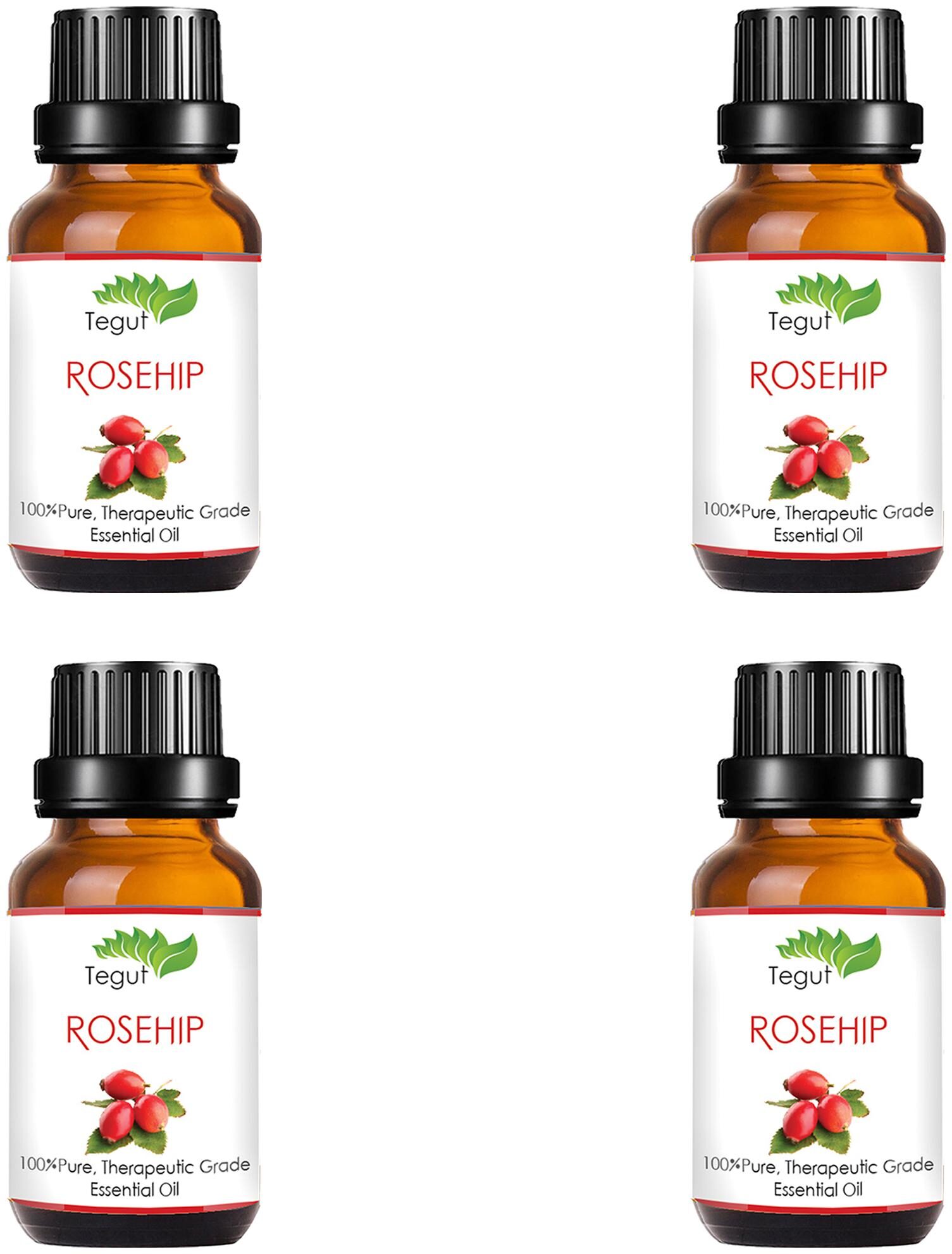 

TEGUT Rosehip Cold Pressed Carrier Oil (10 ml)(Pack of 4)