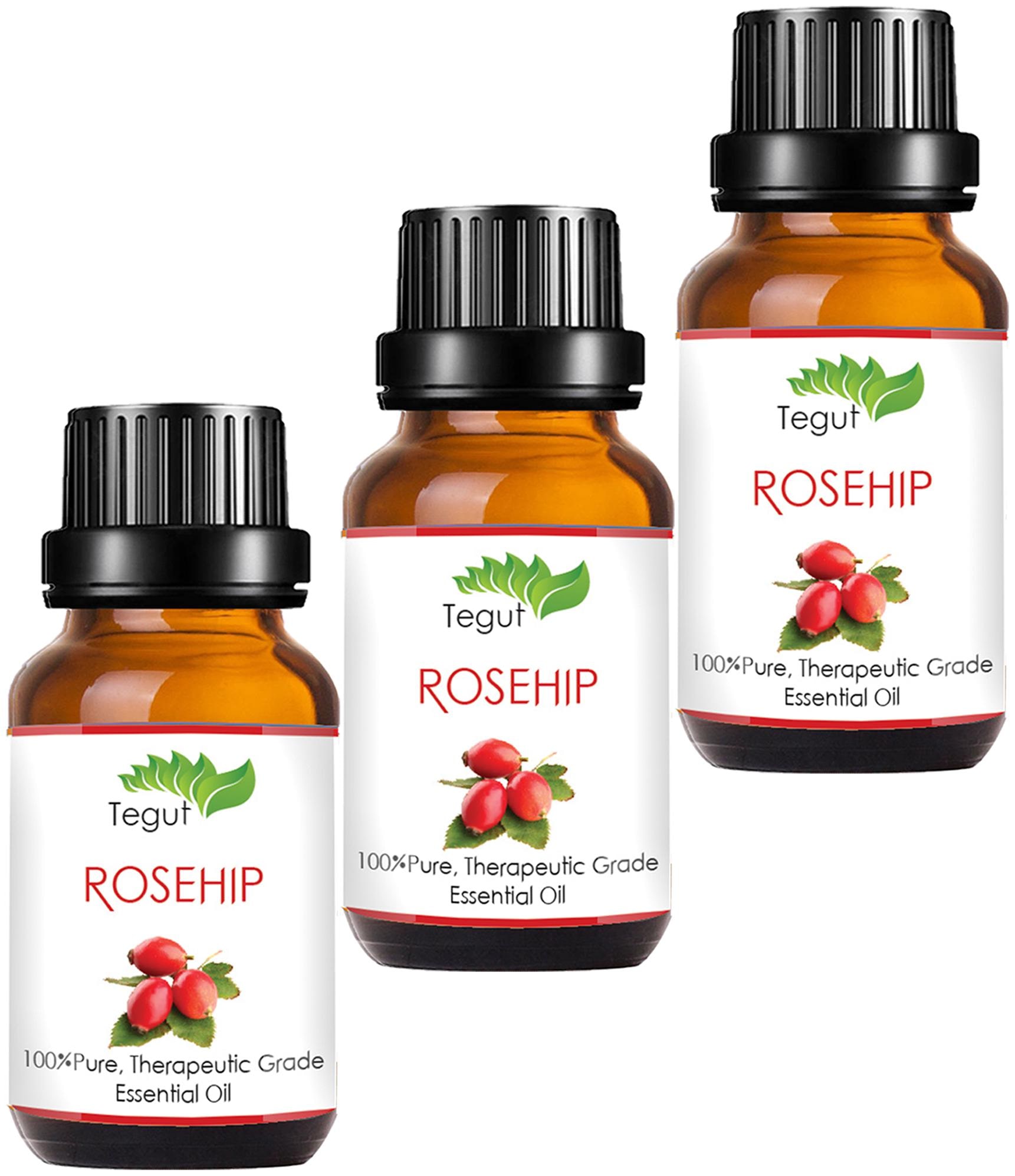 

TEGUT Rosehip Oil Pure Natural Cold Pressed Carrier Oil (10 ml) (Pack of 3)