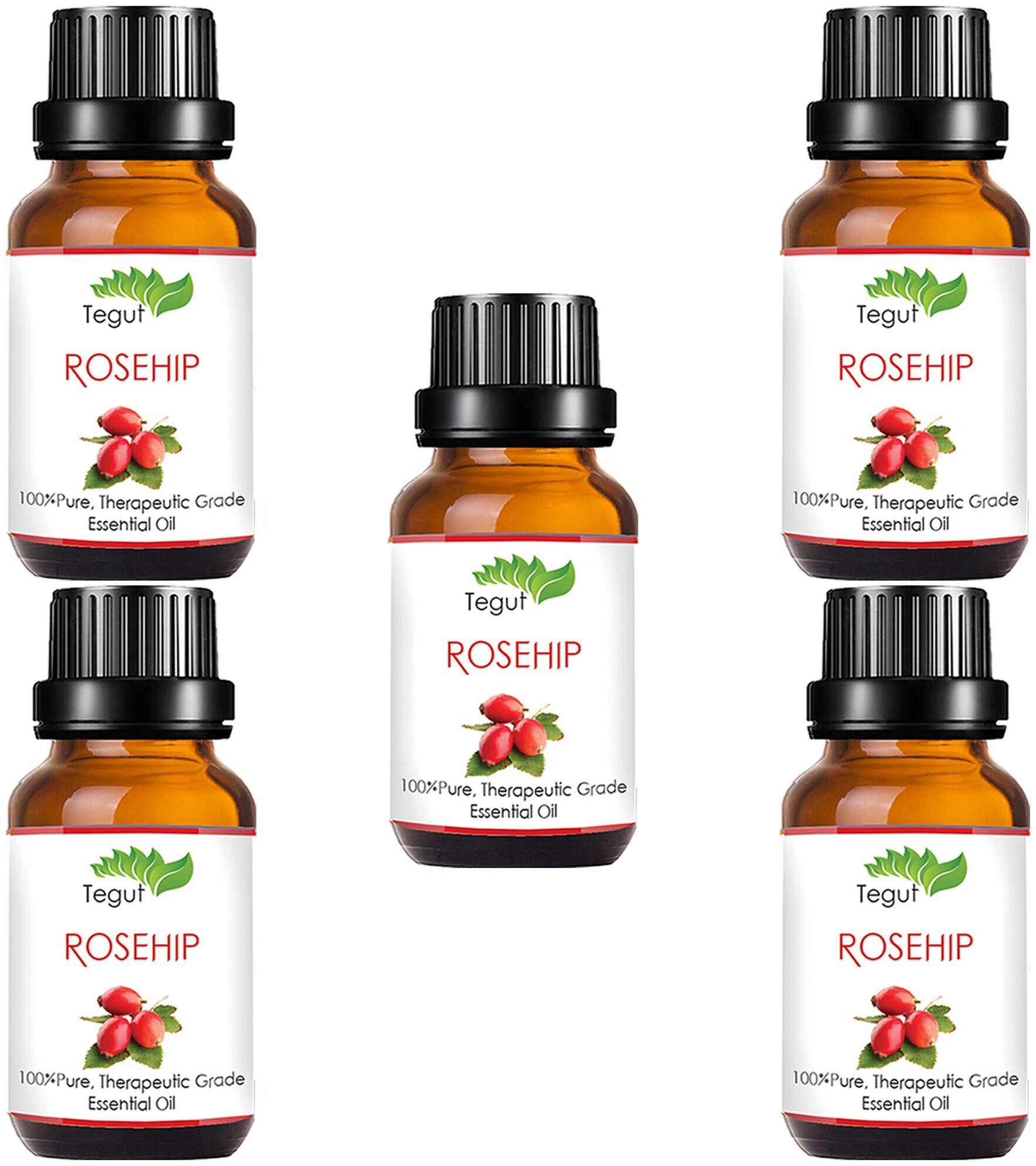 

TEGUT Rosehip OilPure Natural Cold Pressed Carrier Oil (25 ml) (Pack of 5)