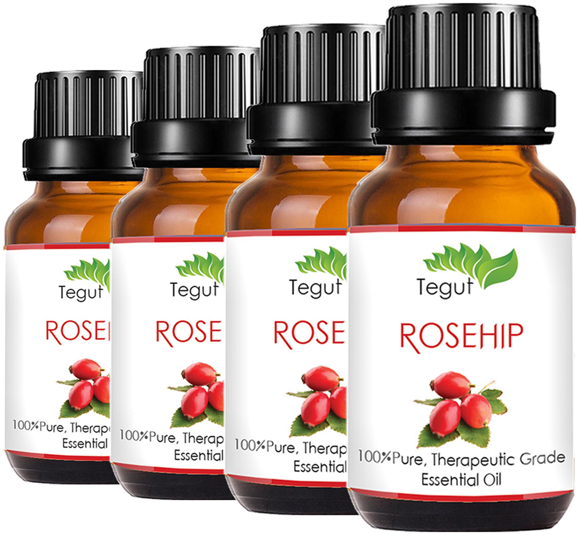 

TEGUT Rosehip OilPure Natural Cold Pressed Carrier Oil (18 ml) (Pack of 4)