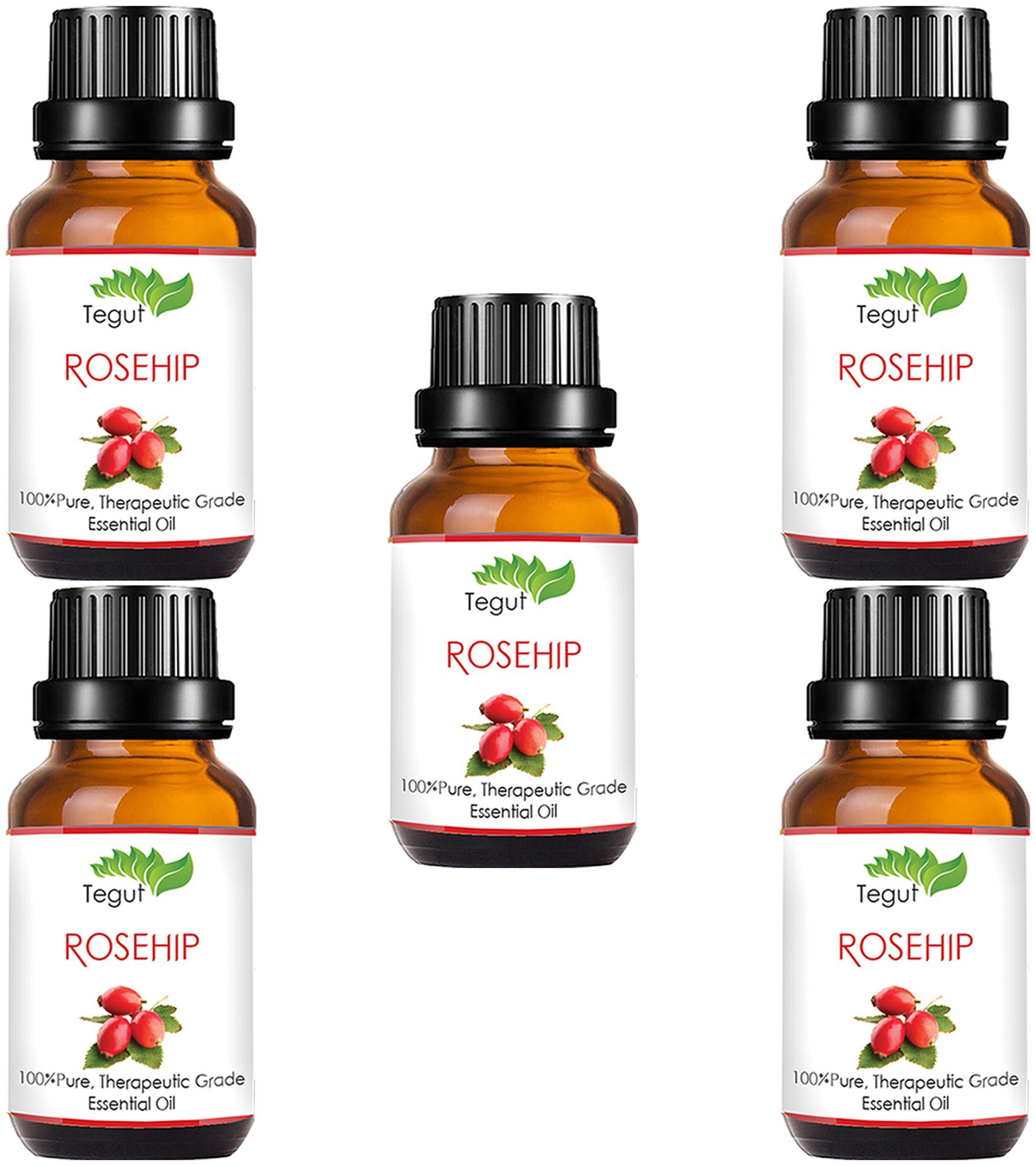 

TEGUT Rosehip OilPure Natural Cold Pressed Carrier Oil (30 ml) (Pack of 5)