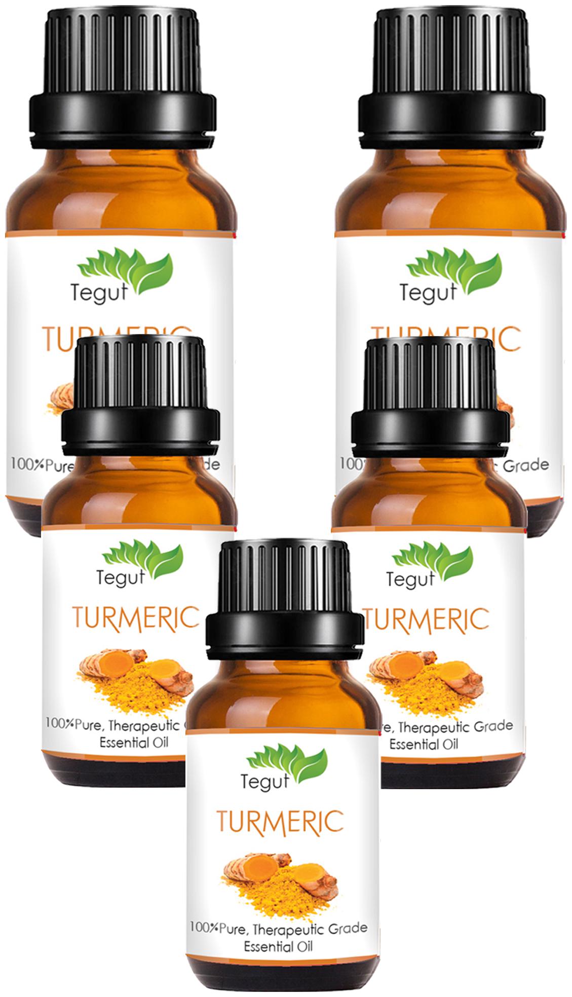 

TEGUT Skin Lightening Oil - Turmeric and Winter Cherry infused face oil for dark spots (18 ml) (Pack of 5)