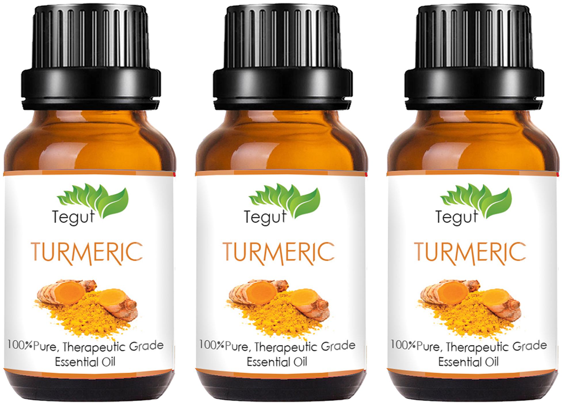 

TEGUT Turmeric Essential Oil - 100 Pure Natural Undiluted For Skin care Hair (18 ml) (Pack of 3)