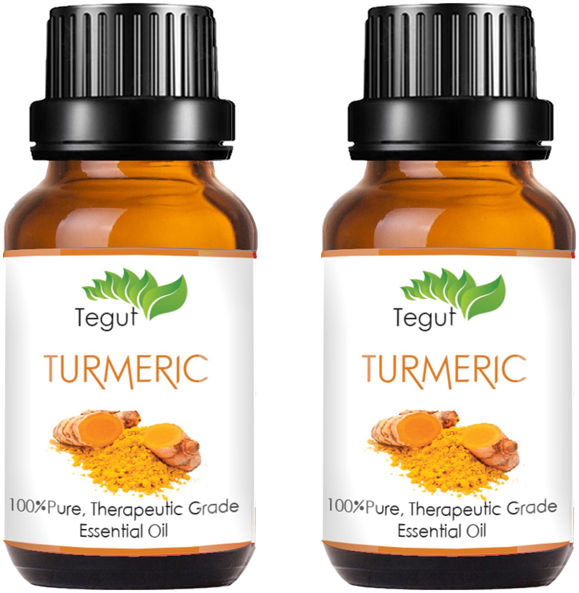 

TEGUT Turmeric Essential Oil - 100 Pure Natural Undiluted (10 ml) (Pack of 2)