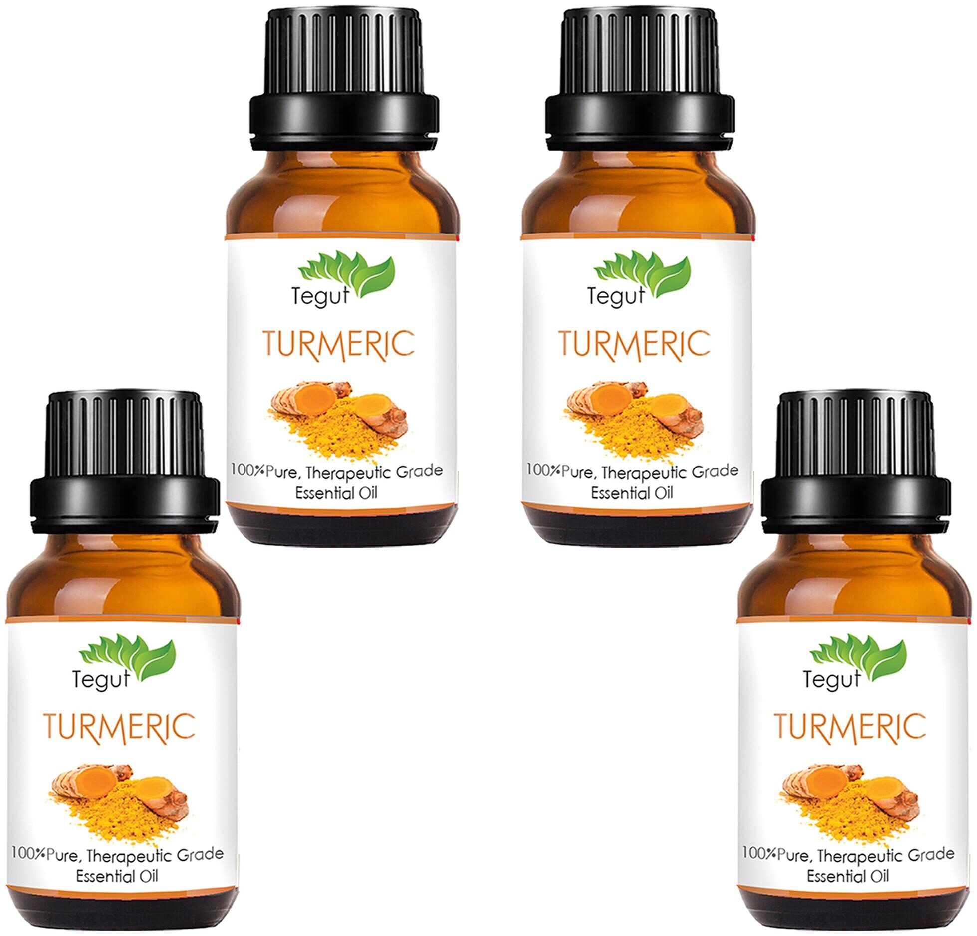 

TEGUT Turmeric Pure and Natural Essential Oil Therapeutic Grade (18 ml) (Pack of 4)