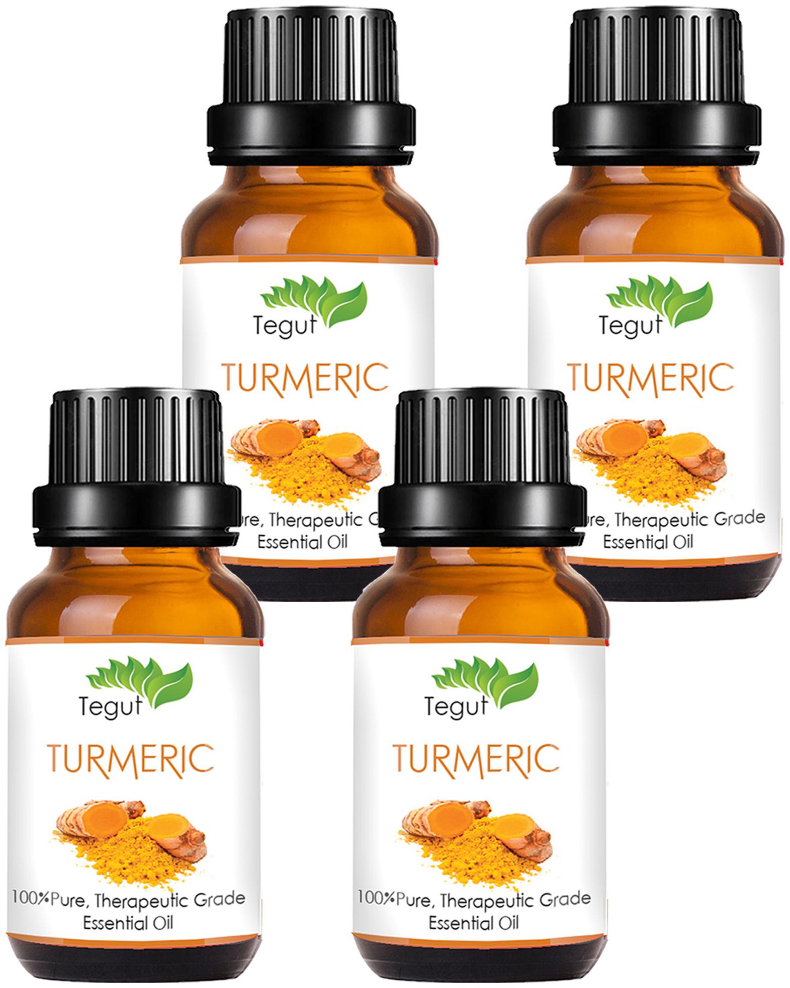 

TEGUT Turmeric Essential Oil - 100 Pure Natural Undiluted (18 ml) (Pack of 4)