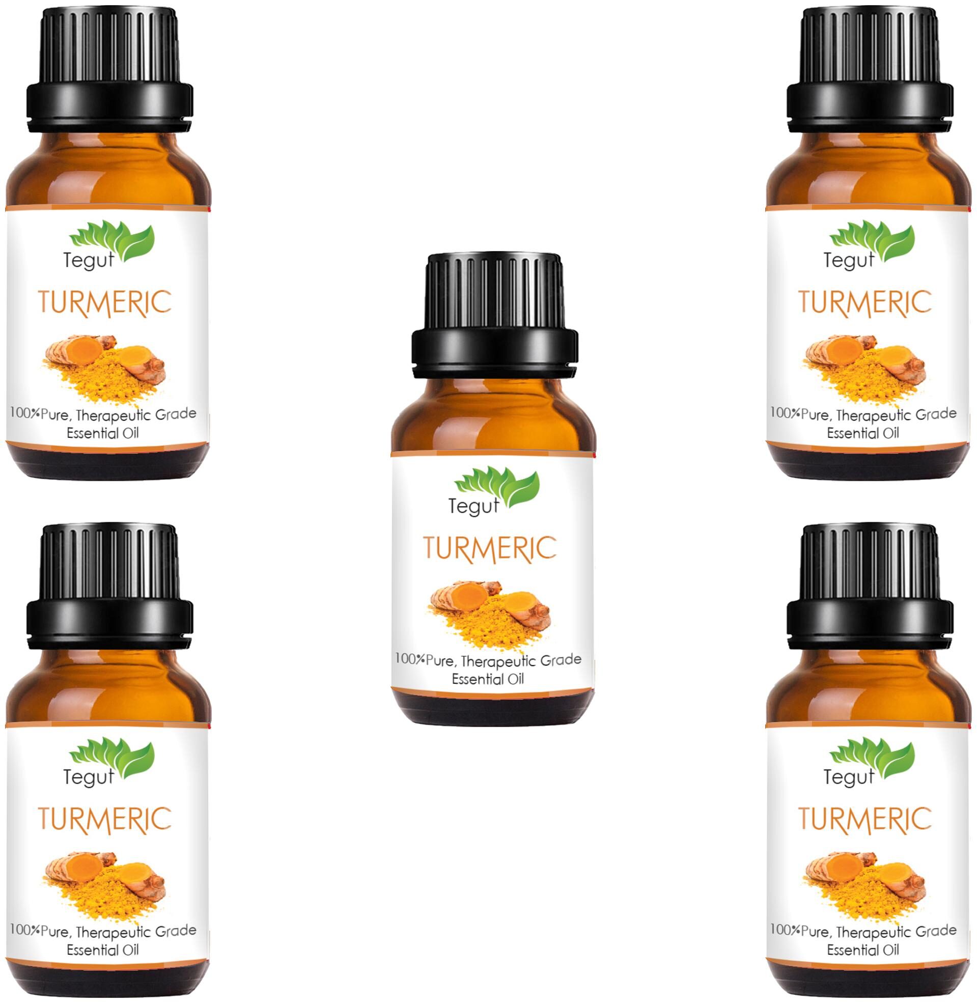 

TEGUT Turmeric Essential Oil - 100 Pure Natural Undiluted (25 ml) (Pack of 5)