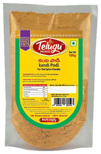 

Telugu Pickles Kandi Podi Lentils Spice Mix 100 g