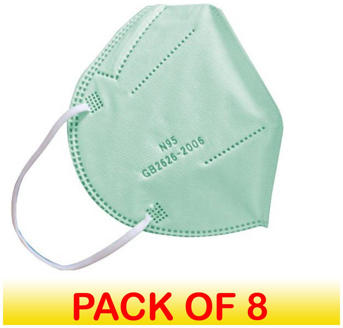 

Tendi Anti Pollution N-95 Mask Without Filter -Green ( Pack of 8 )