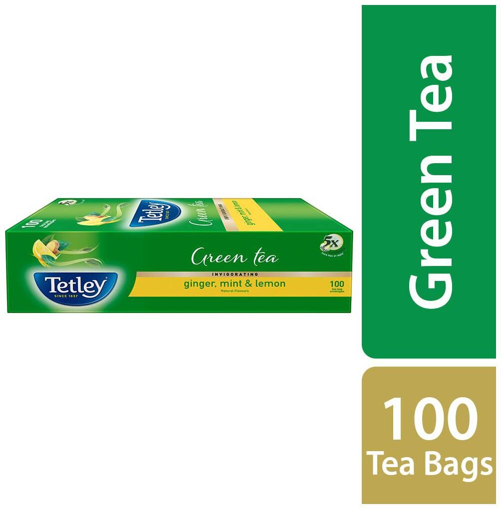 

Tetley Green Tea - Ginger Mint Lemon 295 g (100 Bags x 2 9 g each)