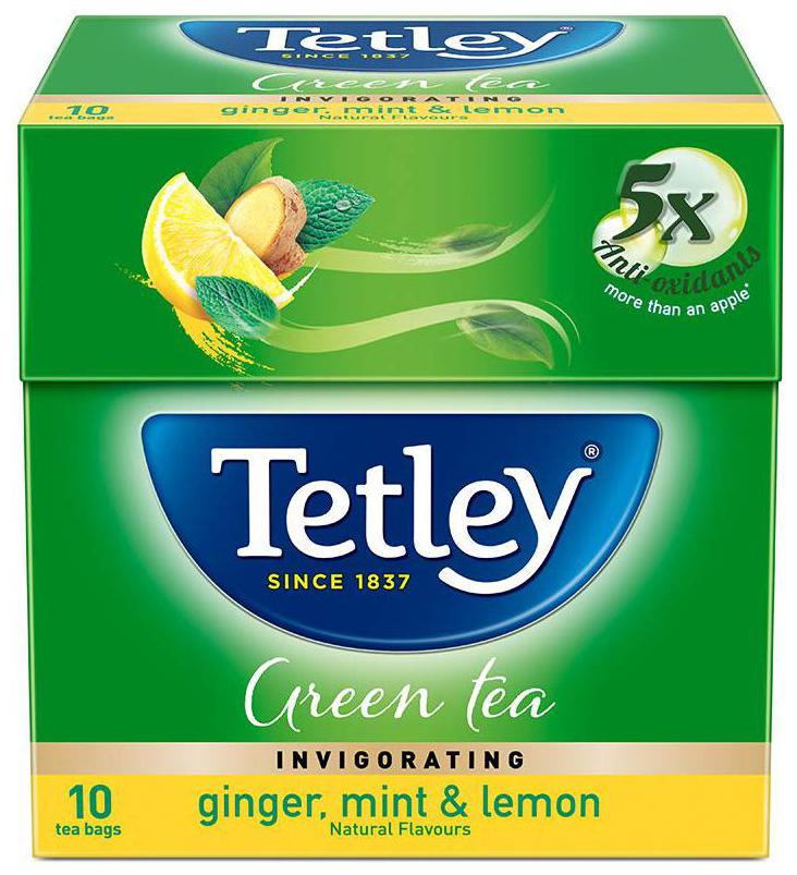 

Tetley Green Tea - Ginger Mint Lemon 10 Teabags