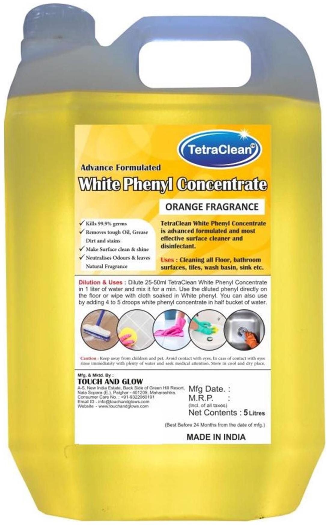 Buy Tetra Clean Orange White Phenyl Concentrate Orange 5 L