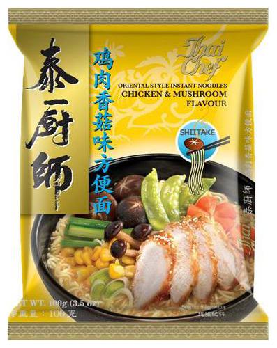 

Thai Chef Instant Noodles - Chicken Mushroom Flavour Oriental Style 100 g