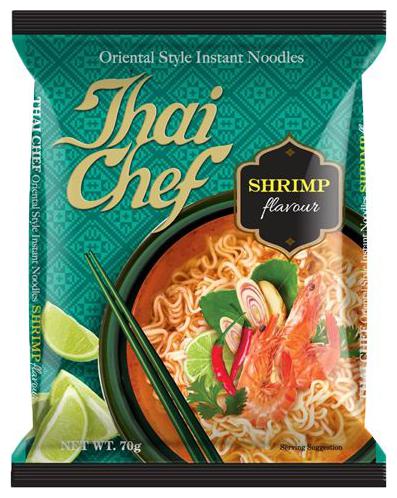 

Thai Chef Instant Noodles - Shrimp Flavour Oriental Style 70 g