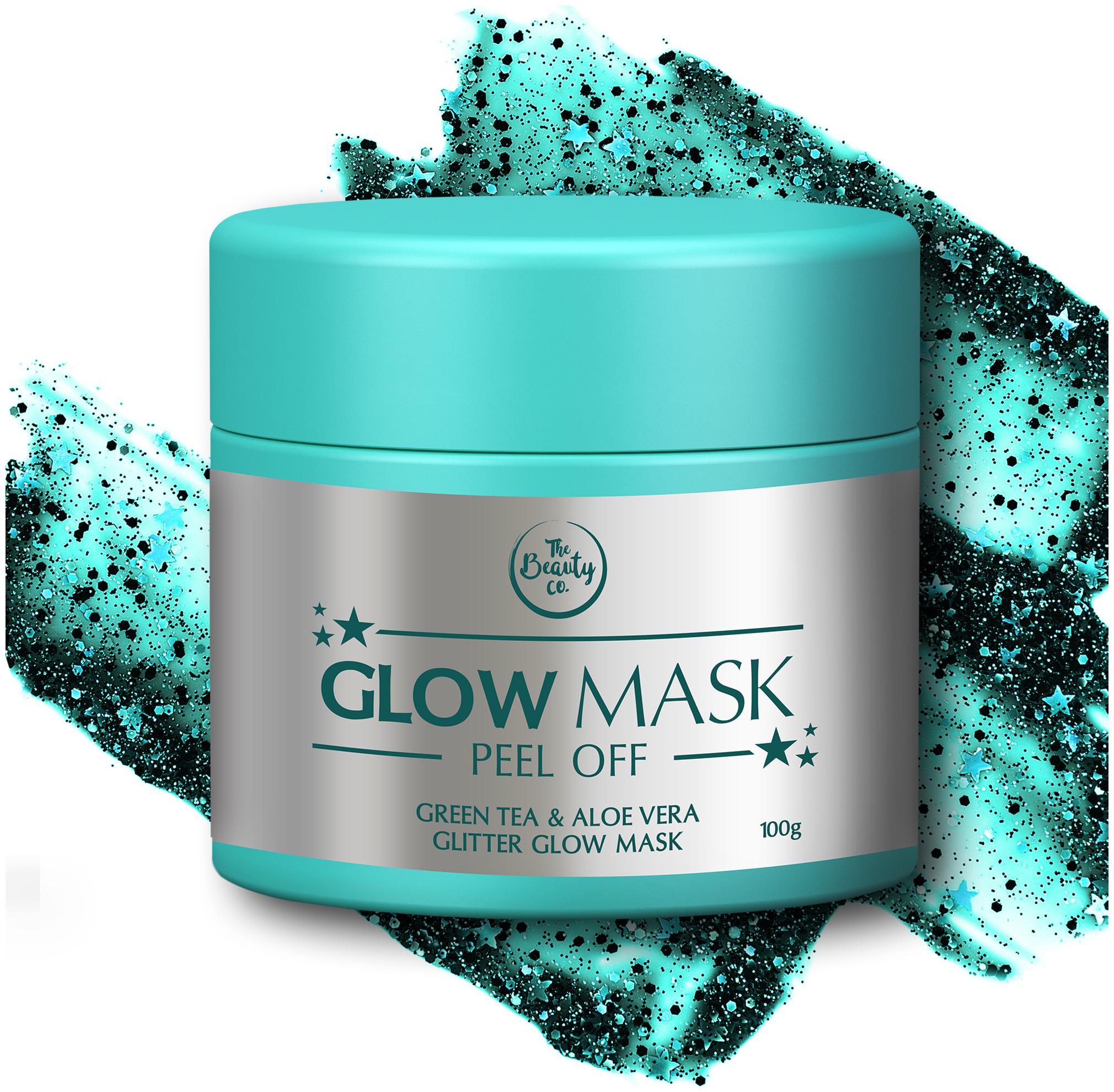 

The Beauty Co Green Tea Aloe Vera Glitter Glow Mask 100g