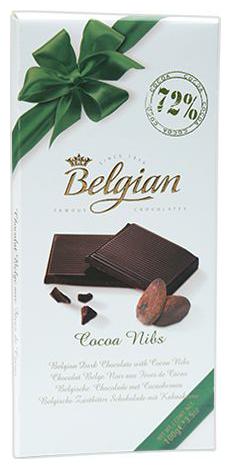 

The Belgian Chocolate Bars Dark 72 Nibs 100 g