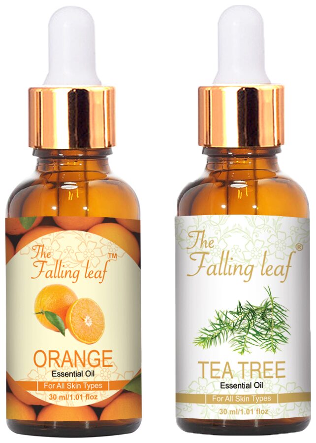 

The Falling Leaf Orange Essential Oil 30 ml Tea Tree Essential Oil 30 ml For All Skin Types (Pack Of 2)