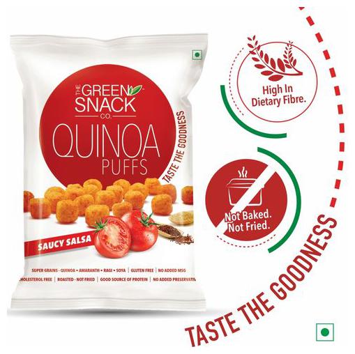

The Green Snack Co Quinoa Puffs - Saucy Salsa 50 g