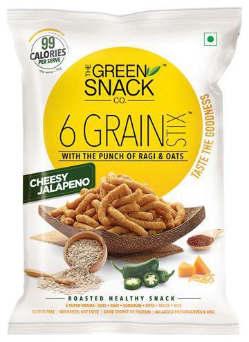 

The Green Snack Co Healthy Snacks - Six Grain Stix Cheesy Jalapeno 85 g
