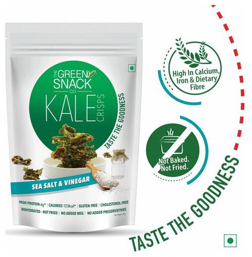 

The Green Snack Co Kale Crisps - Sea Salt Vinegar 30 g