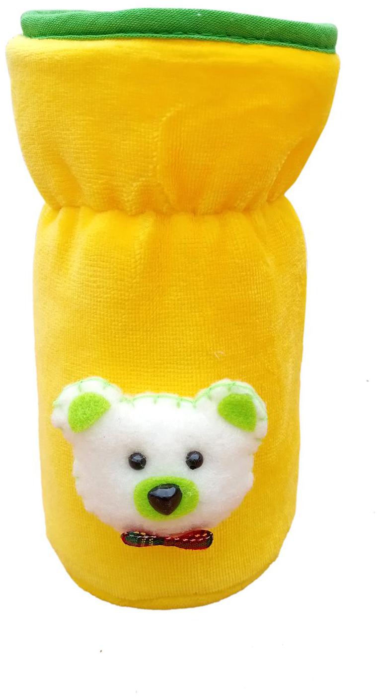 

The Little Lookers Bottle Cover for Feeders Soft Plush Stretchable Baby Feeding Bottle Cover with Easy to Hold Strap Suitable for 120ml 140ml 240ml (Pack of 1)