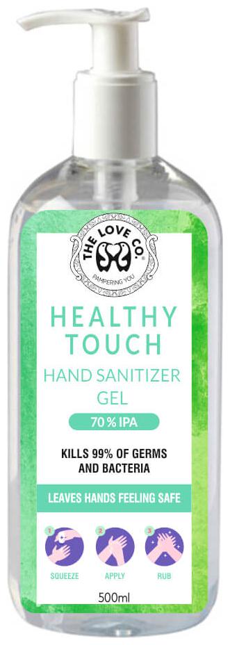 

The Love CO Healthy Touch Hand Sanitiser with Aloevera extract - 70 Alcohol Content (500 ml)