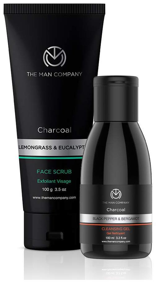

The Man Company Charcoal Cleansing Duo- Pack of 2 ( 100 ml cleansing gel 100 g face scrub)