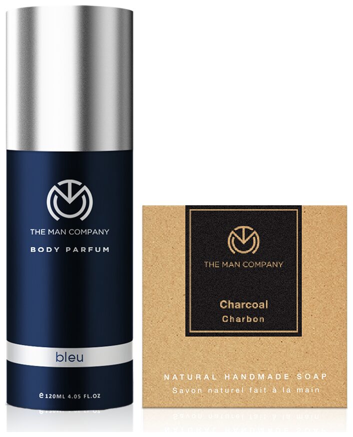 

The Man Company Dapper Combo (Charcoal Soap Bar 125g Bleu Body Perfume 120ml) (Pack of 2)