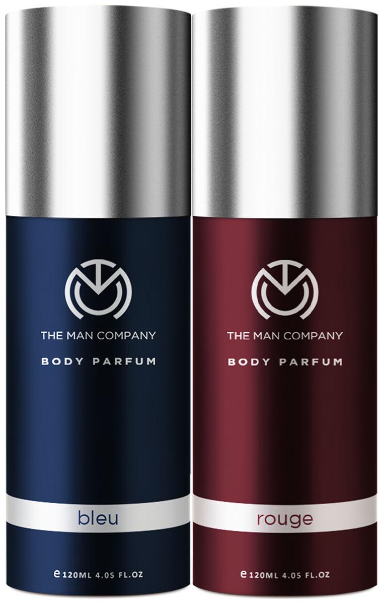 

THE MAN COMPANY Rouge Body Perfume 120 ml and Bleu Body Perfume 120 ml (Pack of 2)