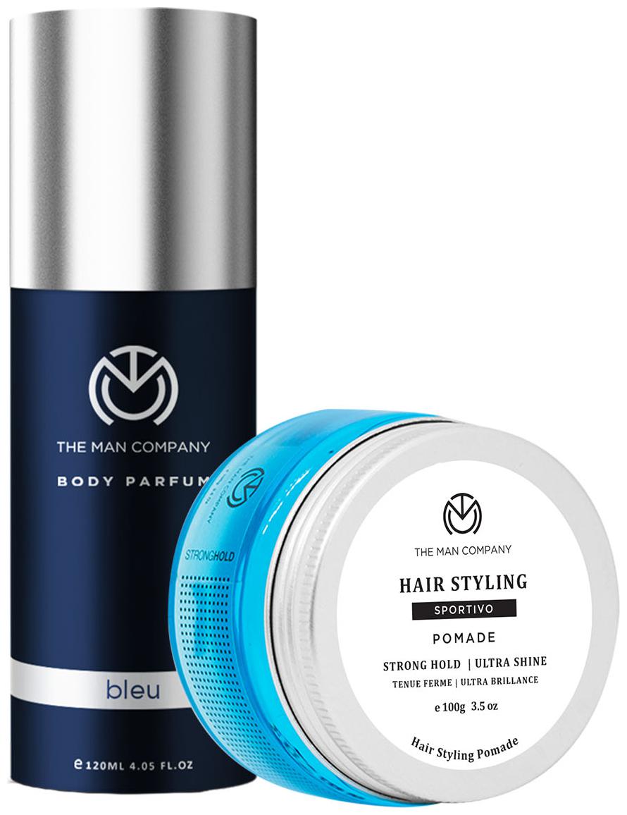 

The Man Company After gym Duo (Blue Body Perfume 120ml Sportivo Pomade Wax 100g) (Pack of 2)
