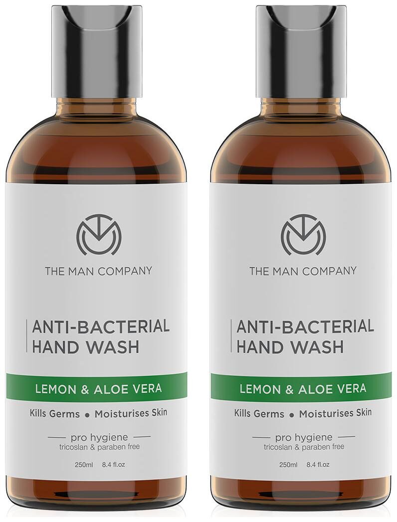 

The Man Company Anti Bacterial Hand Wash with Lemon Aloe Vera - 250ml each (Pack of 2)