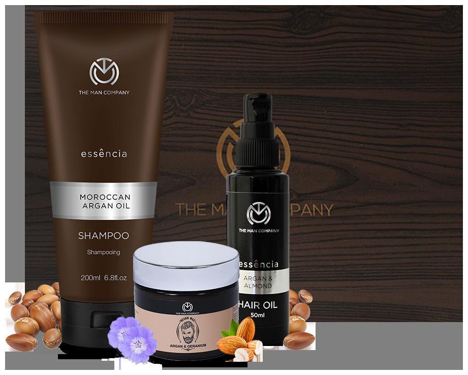 Buy The Man Company Argan Hair Beard Kit For Men Argan
