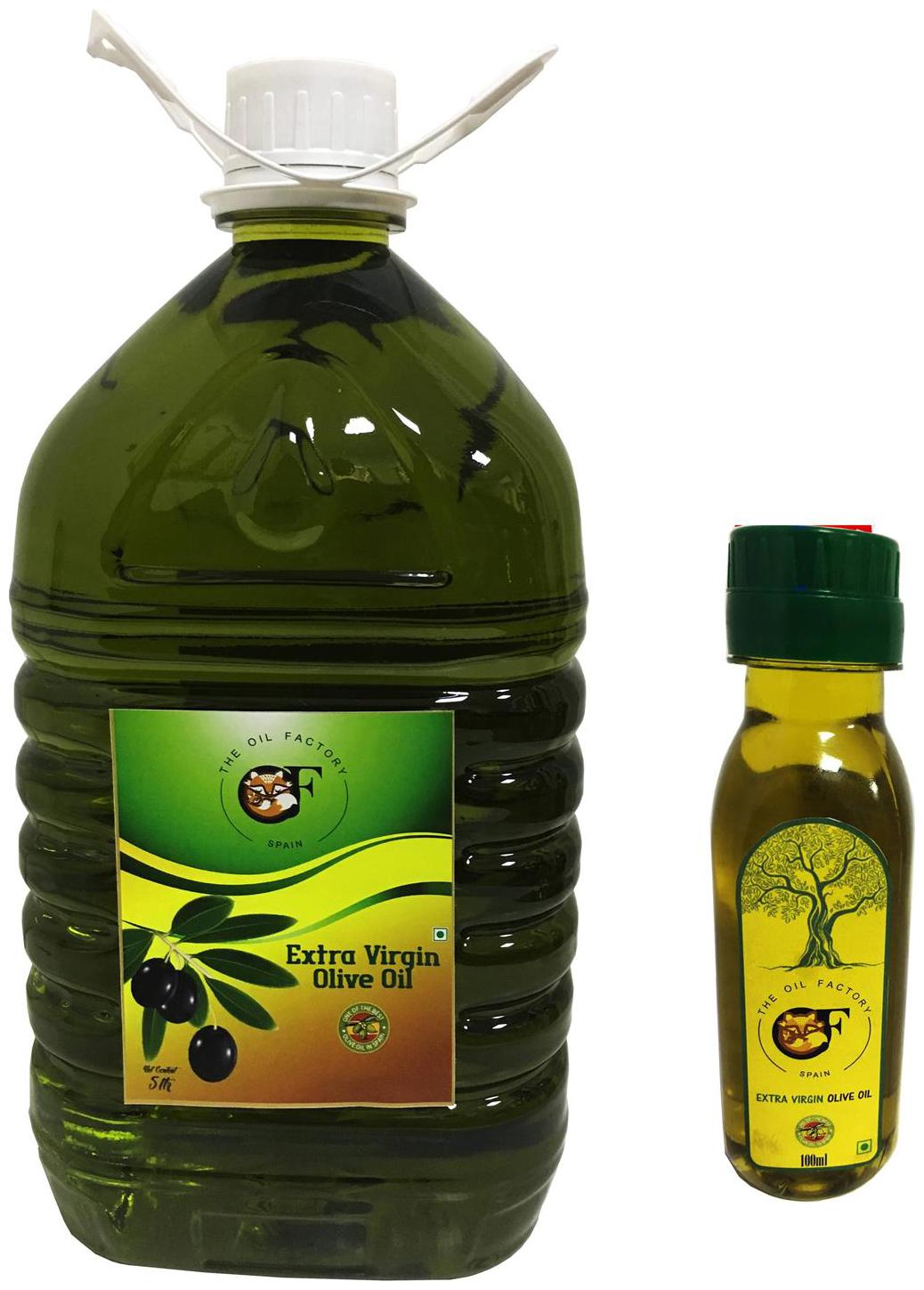 

The Oil Factory Extra Virgin Olive Oil 5 L Plastic Bottle(100 ml Free)