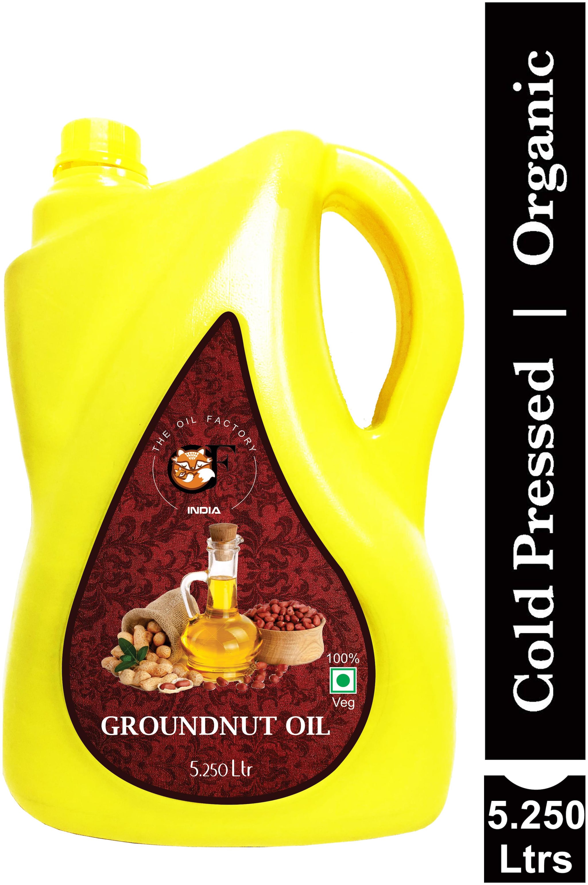 

The Oil Factory Cold Pressed Groundnut oil - 5 25 L