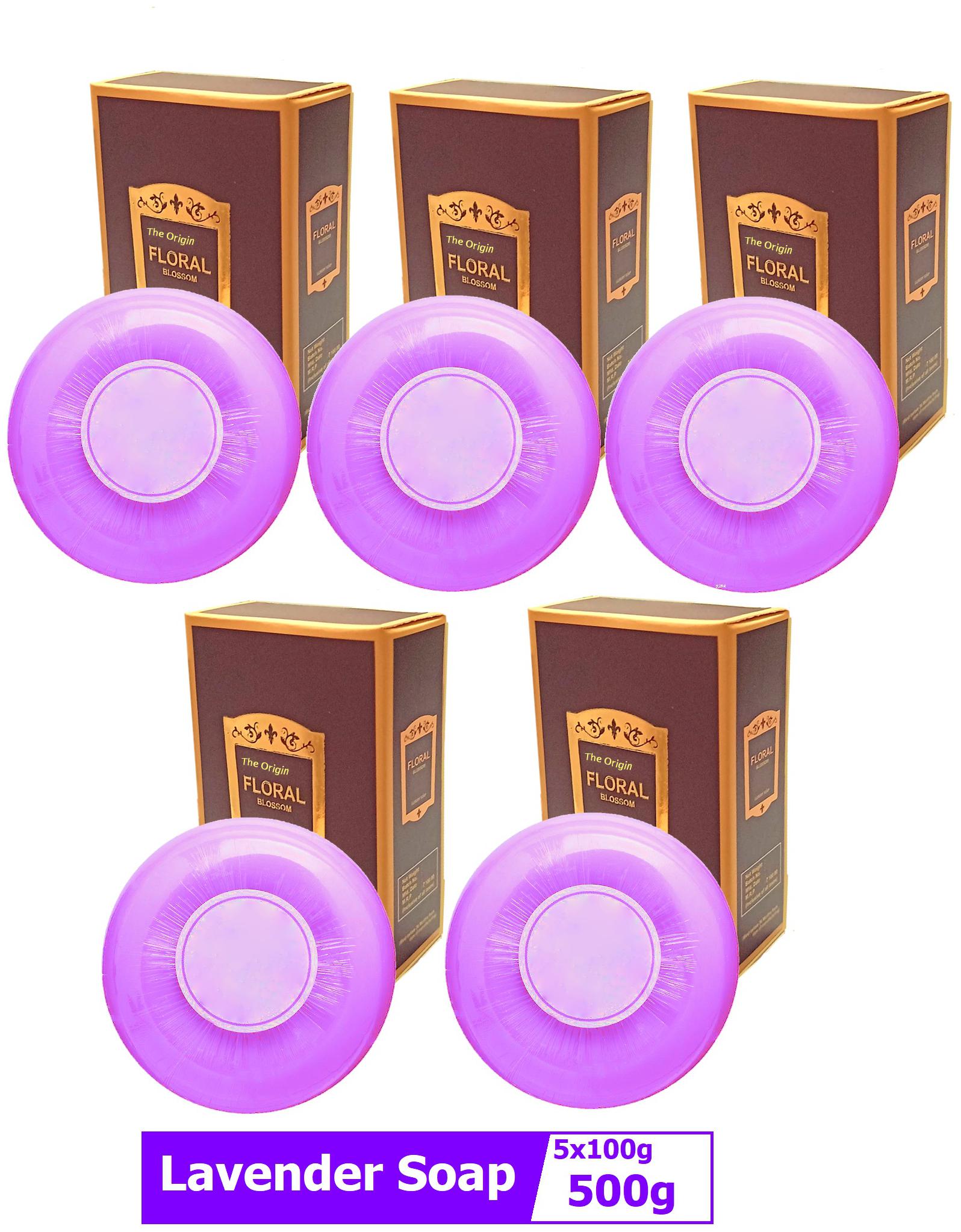 

The Origin Handmade Natural Lavender Soap Skin Care Treatment Skin Whitening Blackhead Remover Acne Treatment Oil Control Soaps 100g each (Pack Of 5)