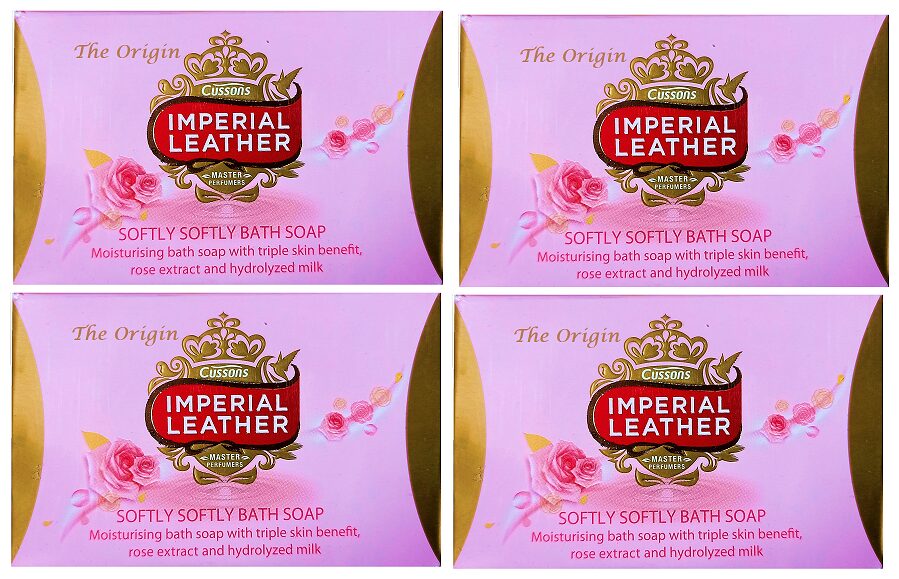 

The Origin Imperial Leather Softly softly bath soap with triple benefit with rose extract hydrolyzed Pack of 4 (100g) each
