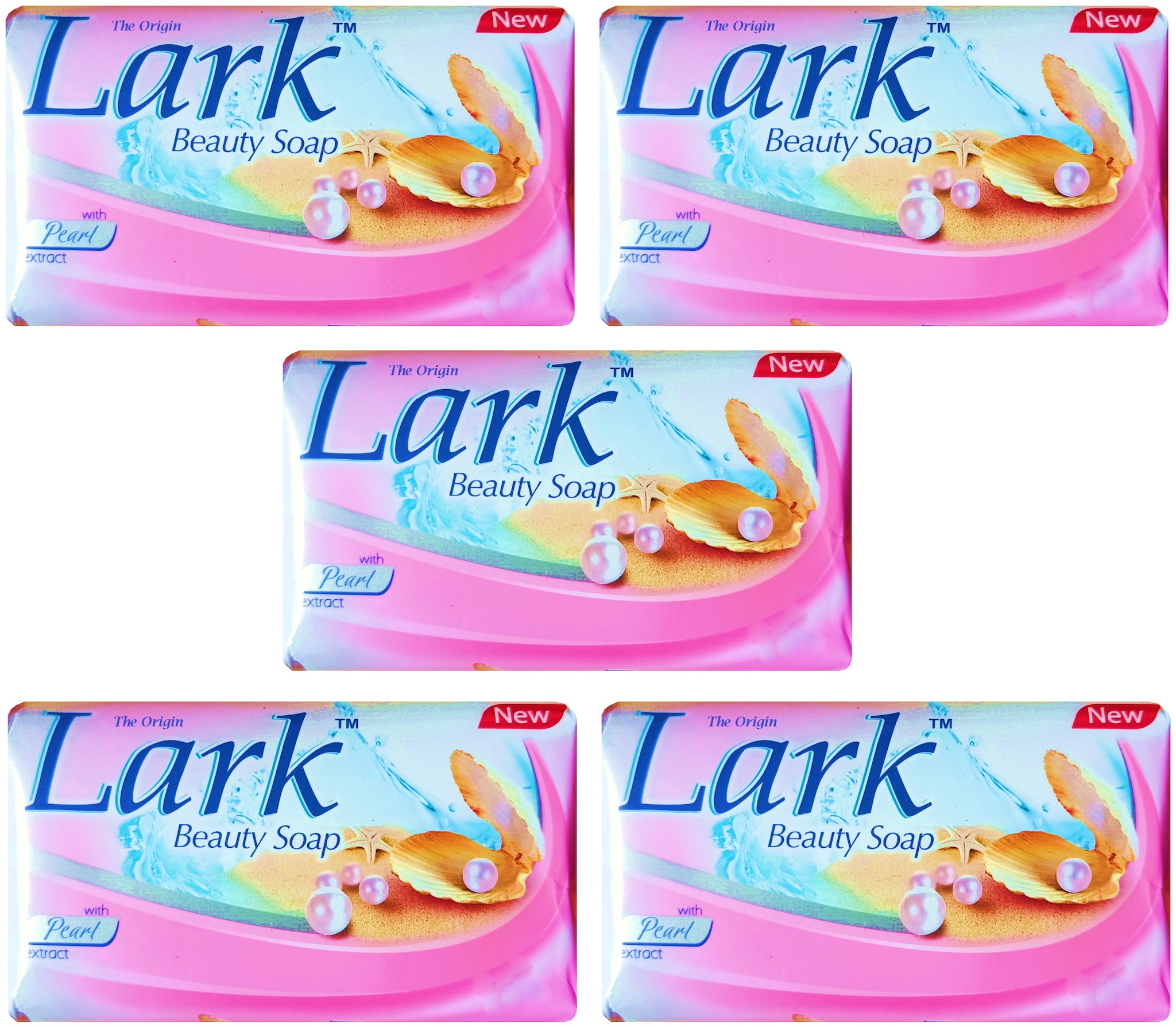 

The Origin Lark Beauty Soap with Pearl Extract Pack of 5 ( 90 g x 5)