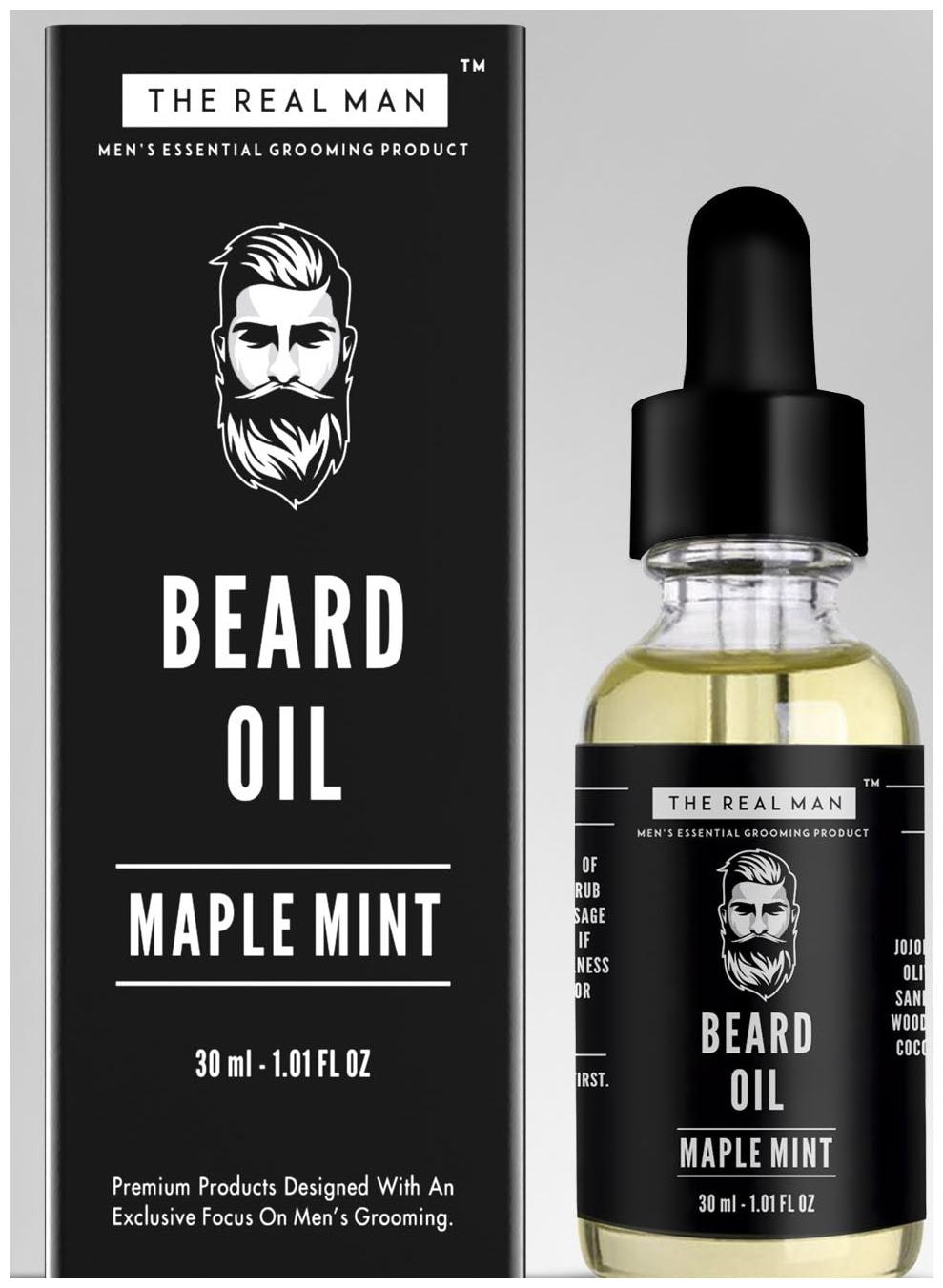 

The Real Man Maple Mint Beard Growth Oil 30ml 100 Organic Men s Essential Grooming Product