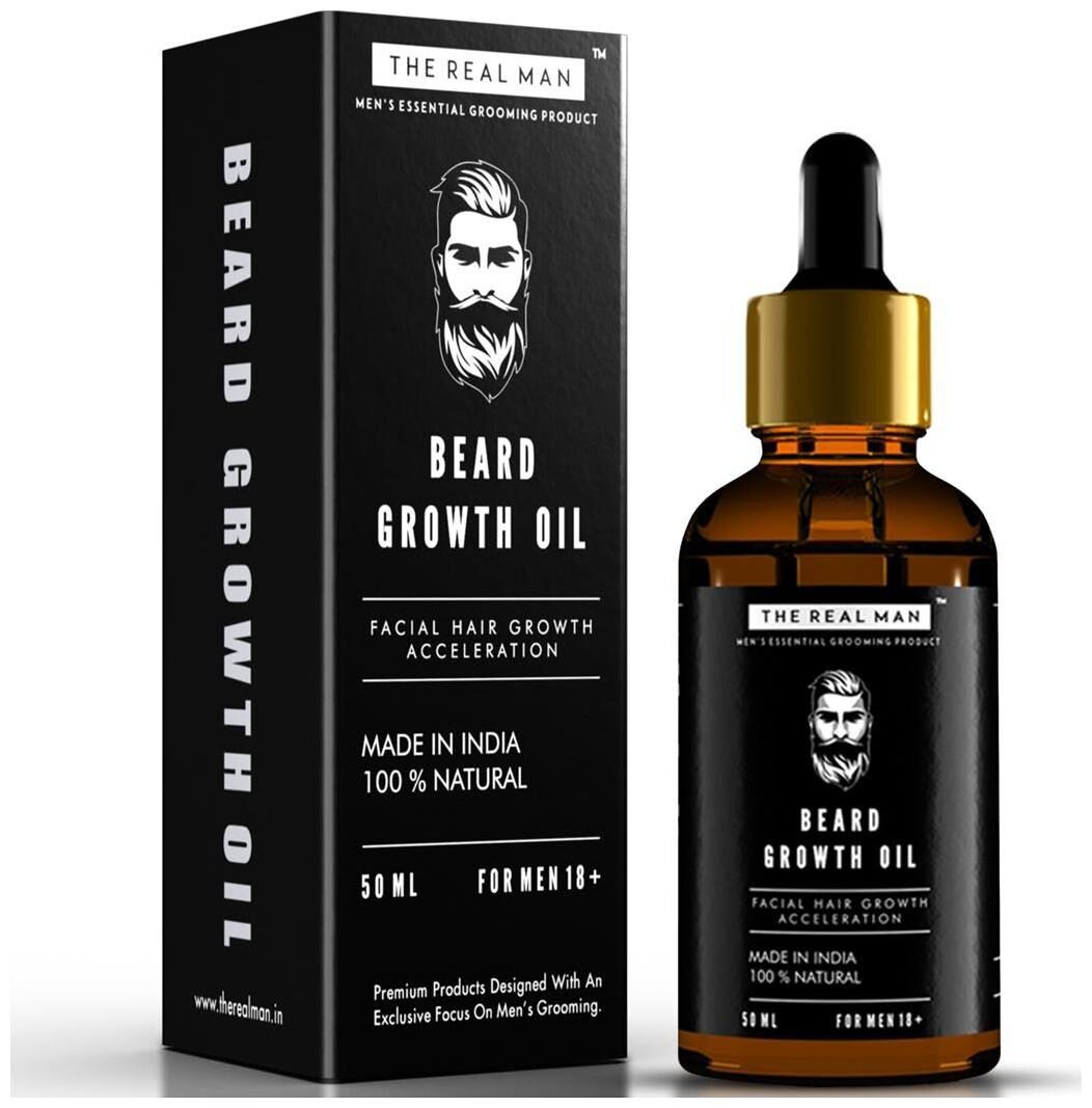 

The Real Man Beard Growth Oil 100 Organic Beard and Moustache Hair Growth Oil 50ml